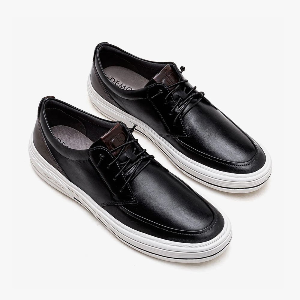 Tênis Masculino Clay Couro Preto 2