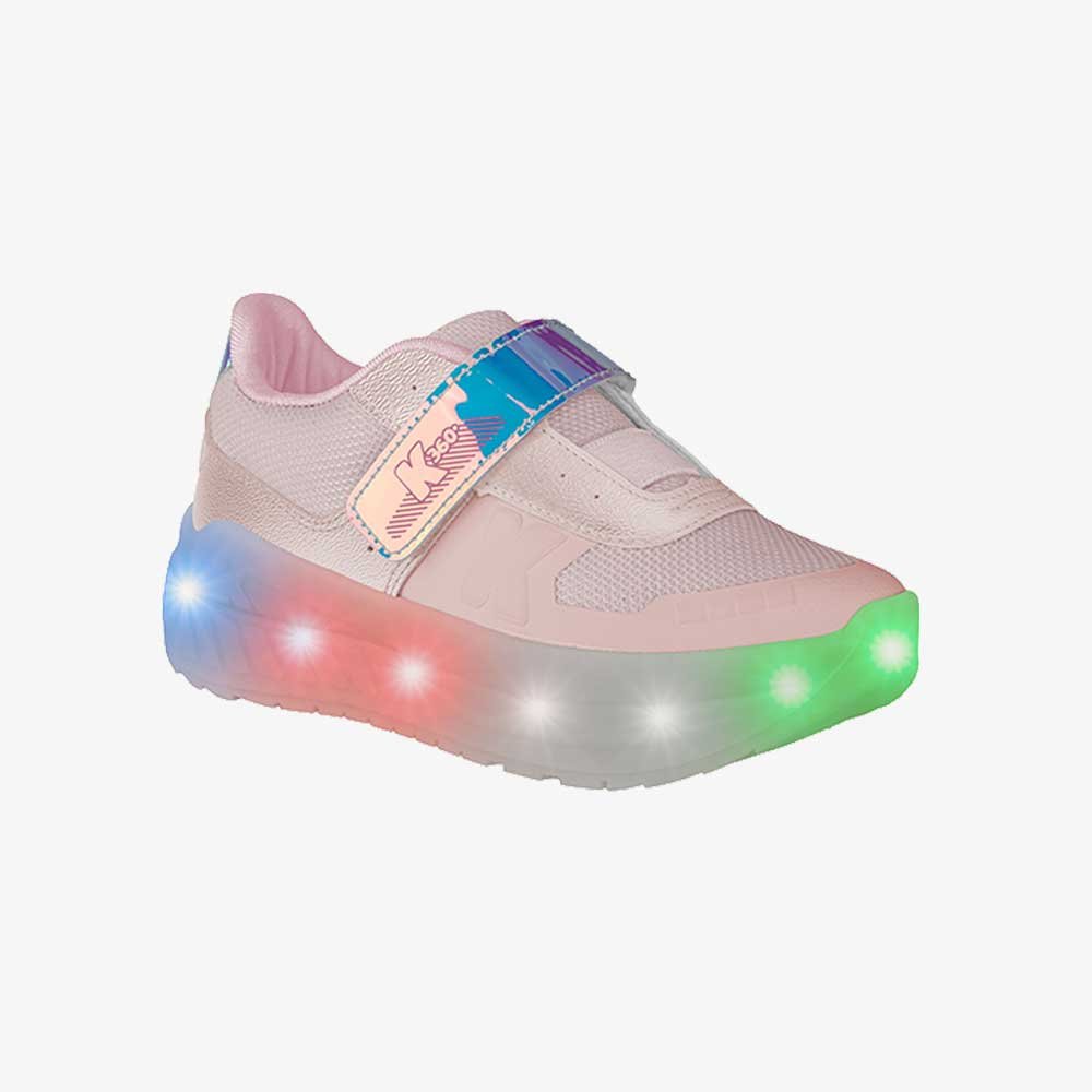 Tênis Jogging Infantil Veloz Luzes Menina