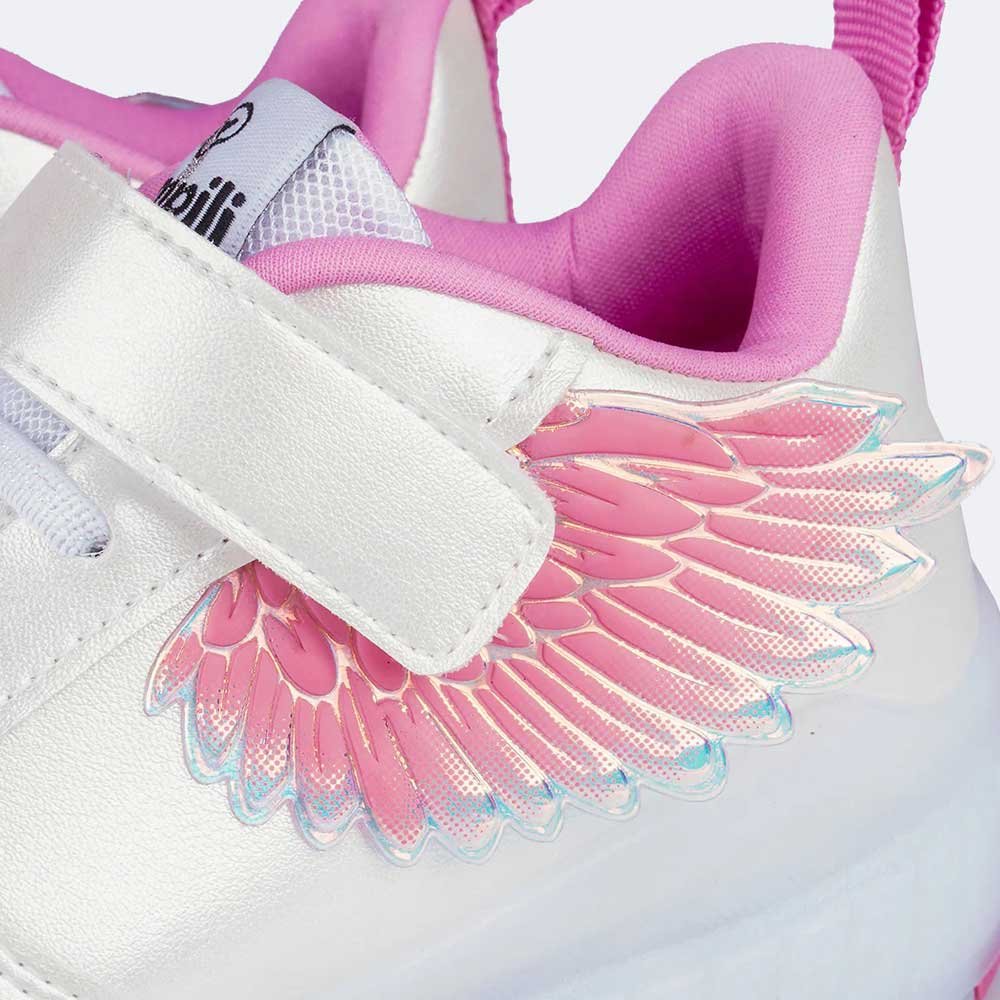 Tênis Infantil Led com Rodinha Menina Branco 5