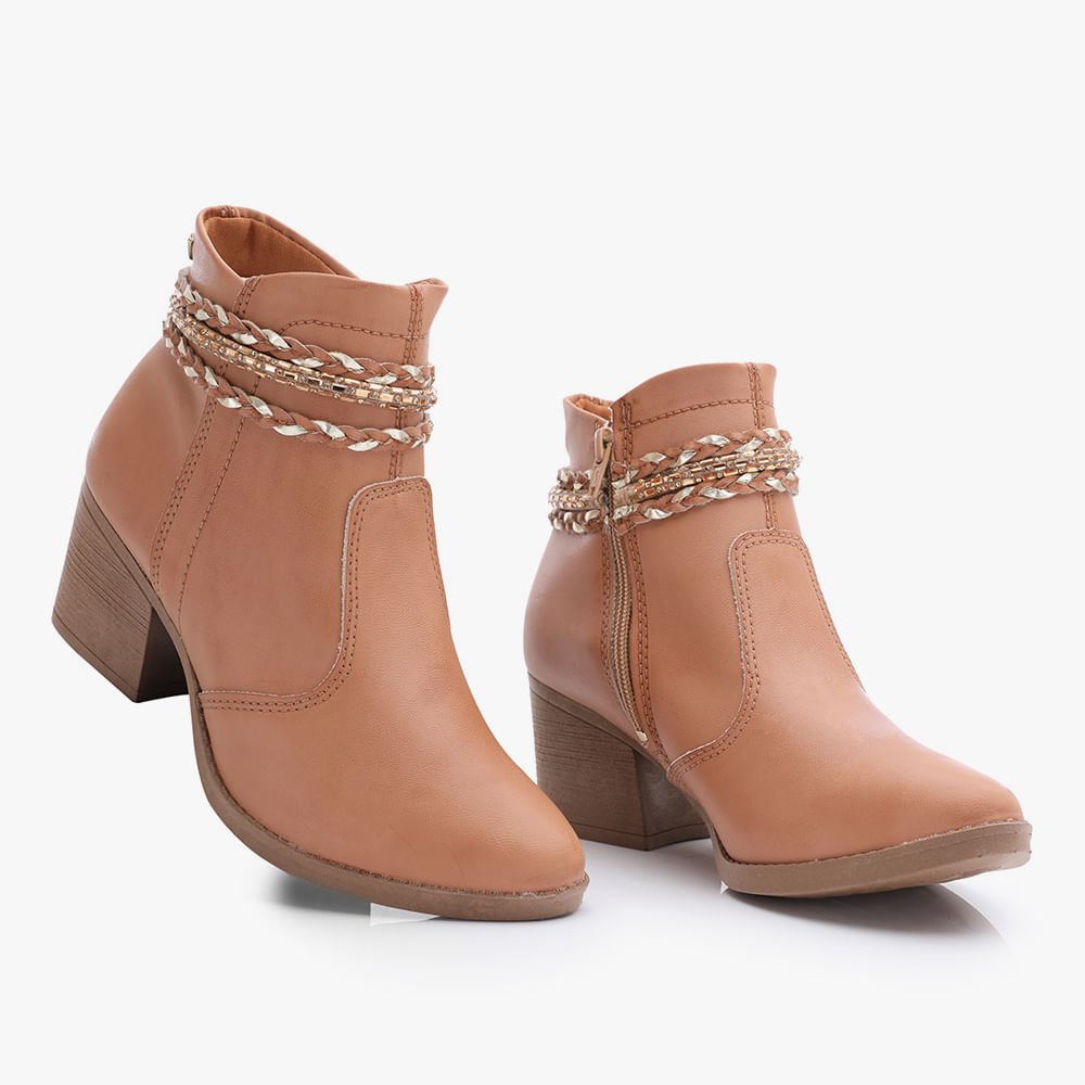 Bota Salto Baixo Mississipi Marrom 5
