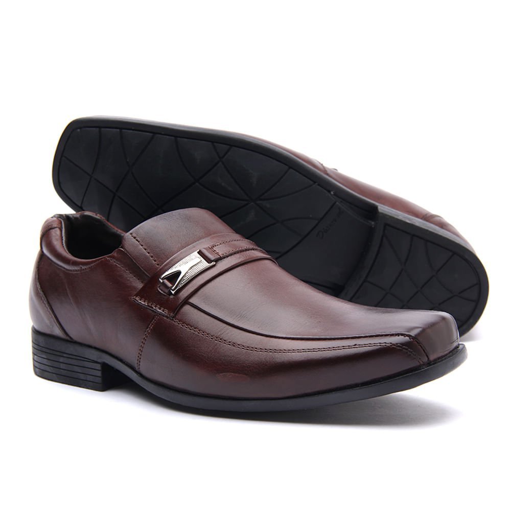 SAPATO SOCIAL ZAPATEIRO SOCIAL COM DETALHE EM FIVELA Marrom Marrom 5