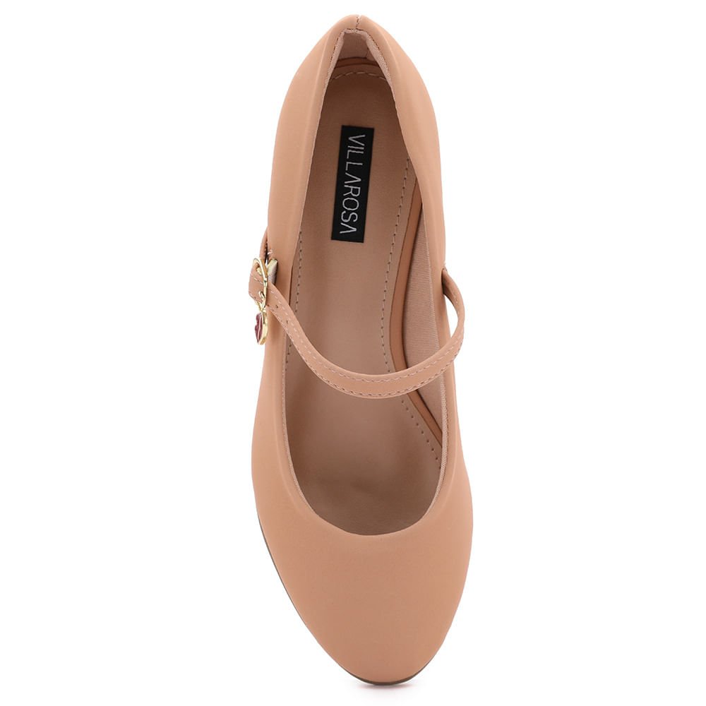 SAPATO VILLA ROSA BONECA COM PINGENTE Bege 3