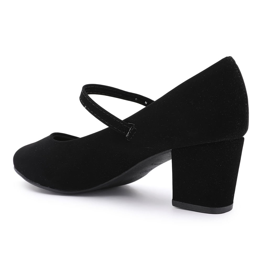 SAPATO VILLA ROSA BONECA COM PINGENTE Preto 2