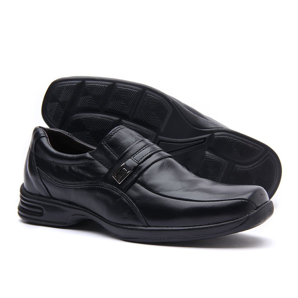 SAPATO SOCIAL ZAPATEIRO COM FIVELA LATERAL Preto 5