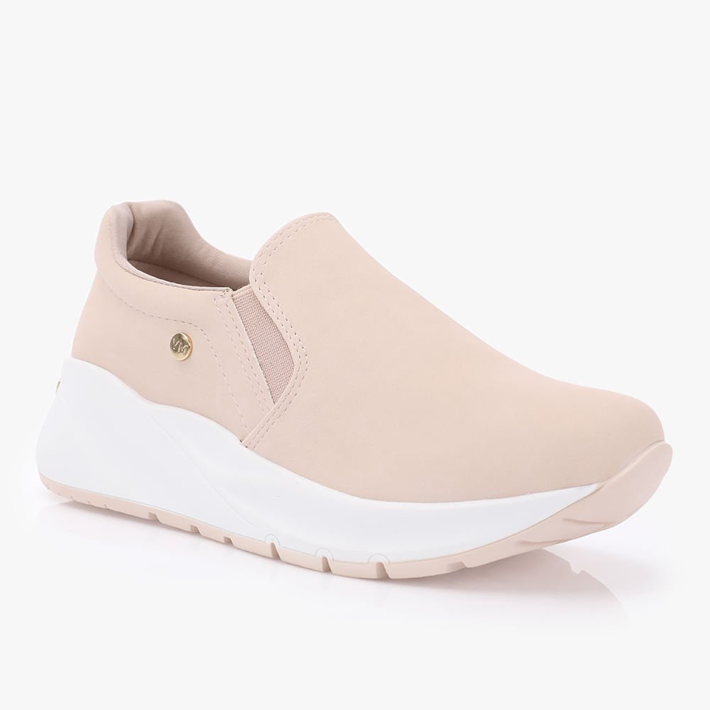 Tenis Casual Slip On Via marte Bege 1