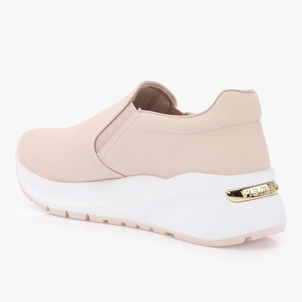 Tenis Casual Slip On Via marte Bege 2