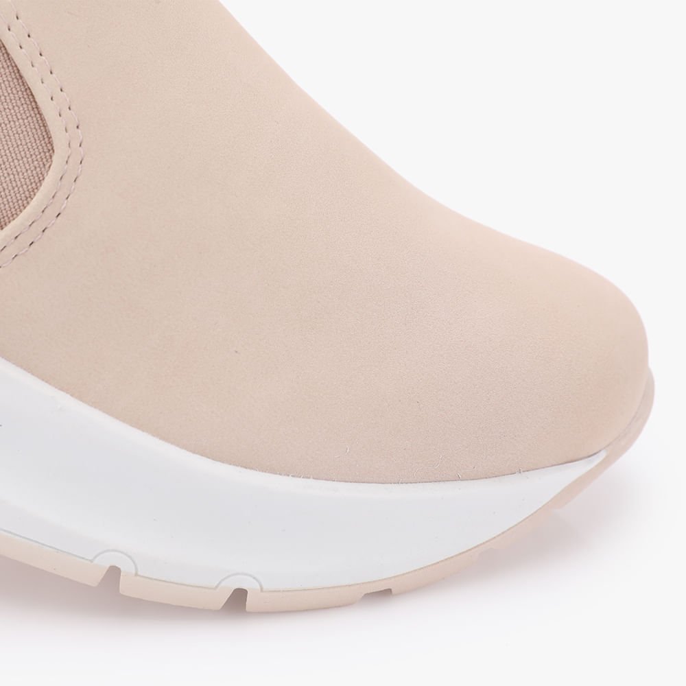 Tenis Casual Slip On Via marte Bege 4