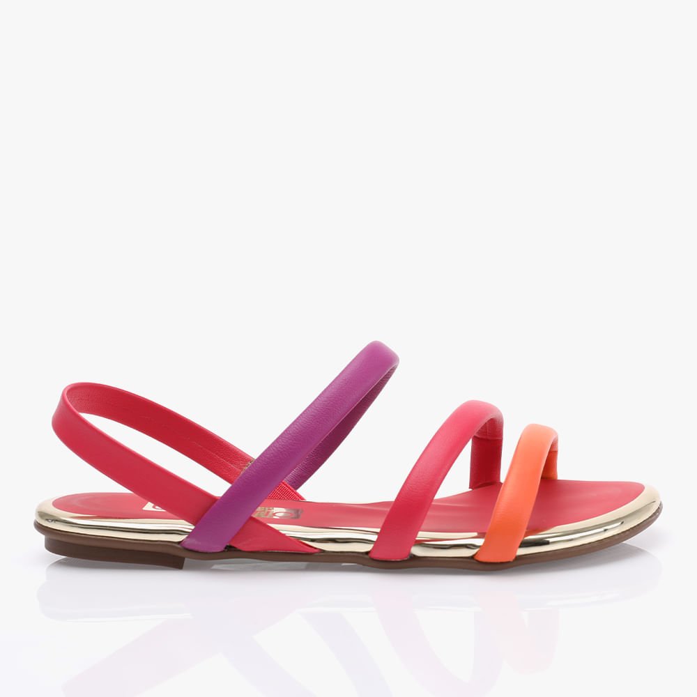 Sandália Rasteira 3 Tiras