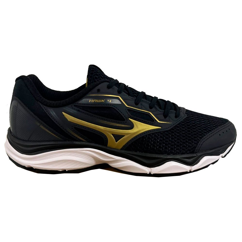 Tênis Mizuno Hawk 4 Masculino - Preto-Dourado Preto 1