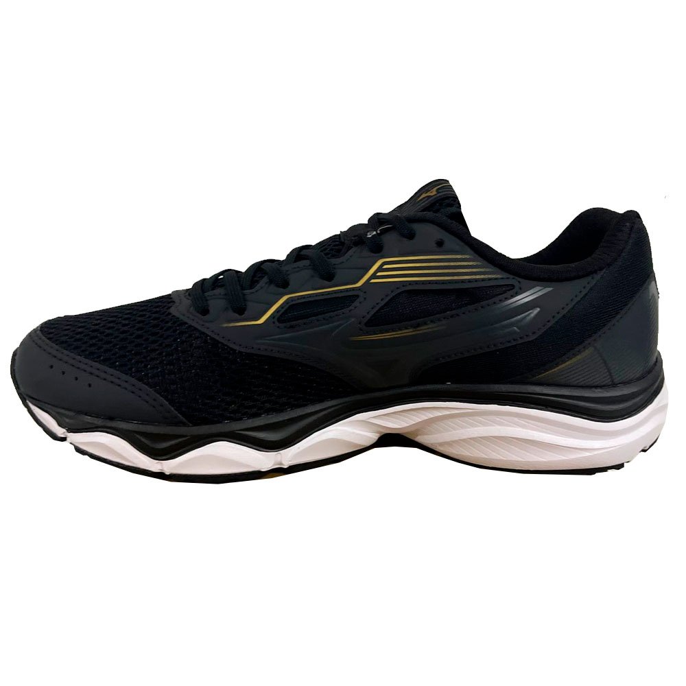 Tênis Mizuno Hawk 4 Masculino - Preto-Dourado Preto 2