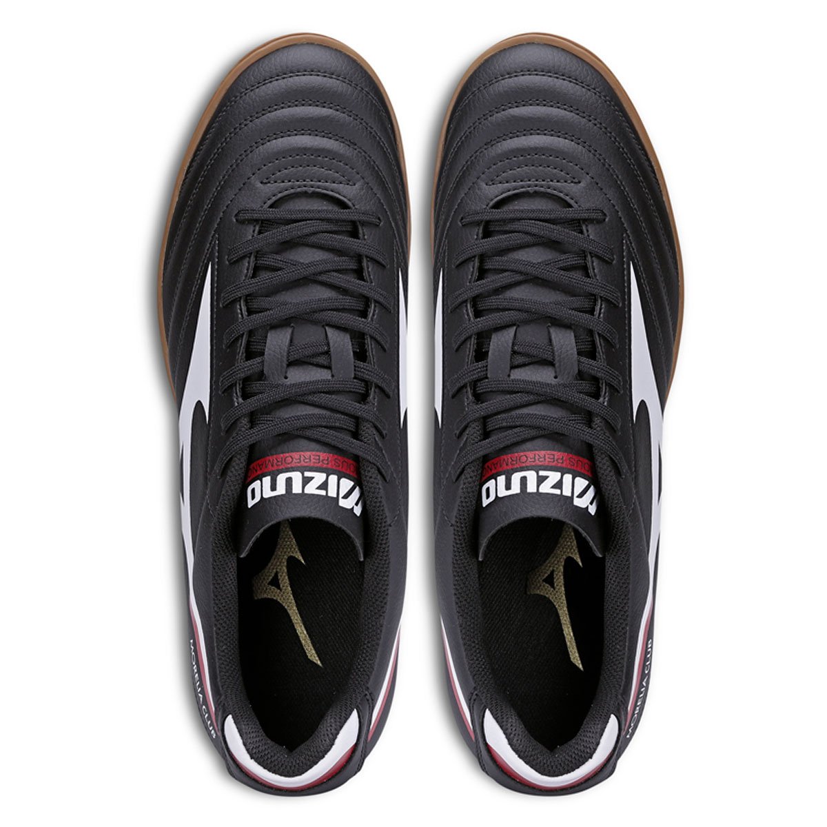 Chuteira Futsal Mizuno Morelia Club IN - Masculino - Preto-Branco Preto 3