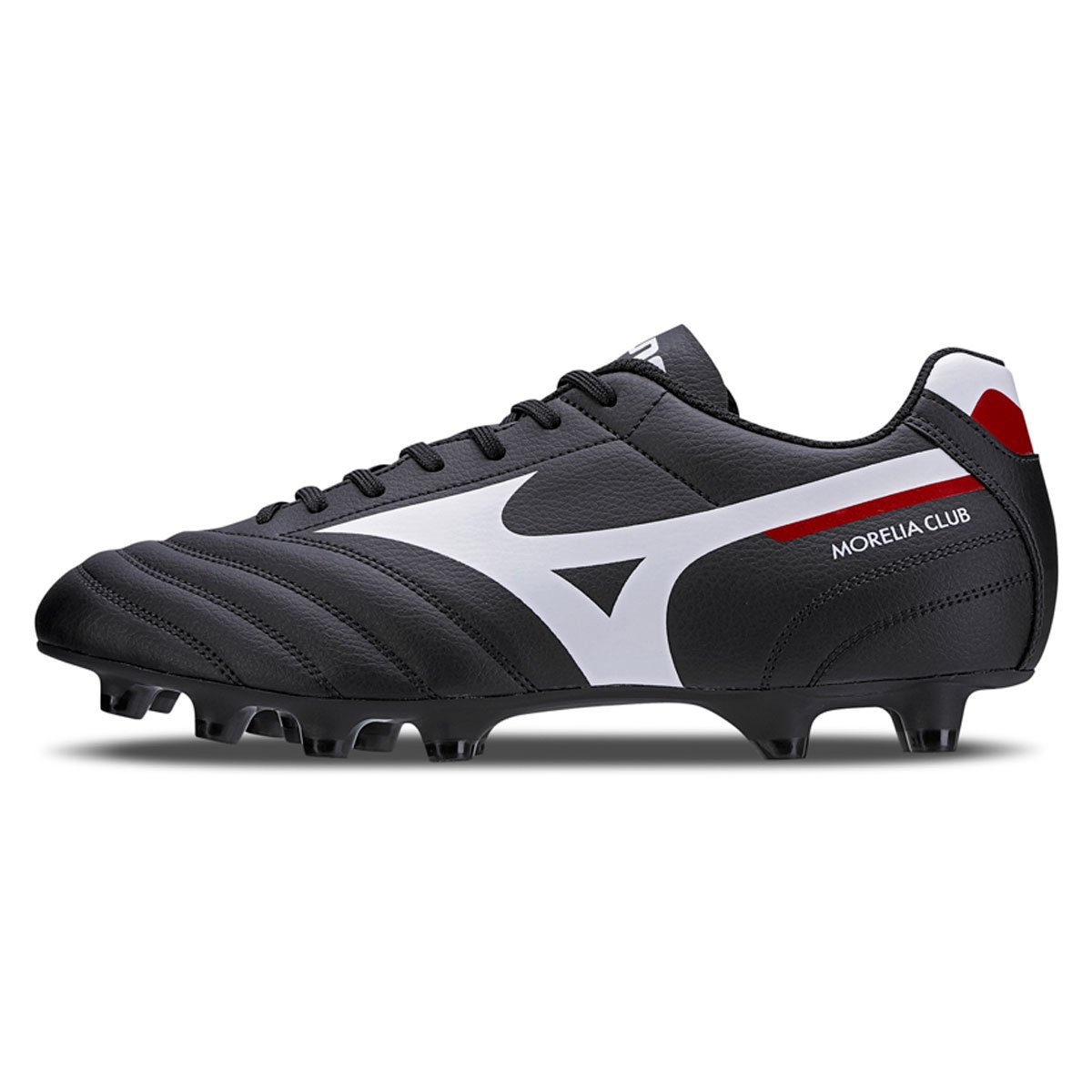 Chuteira Campo Mizuno Morelia Club MD - Preto-Branco Preto 2