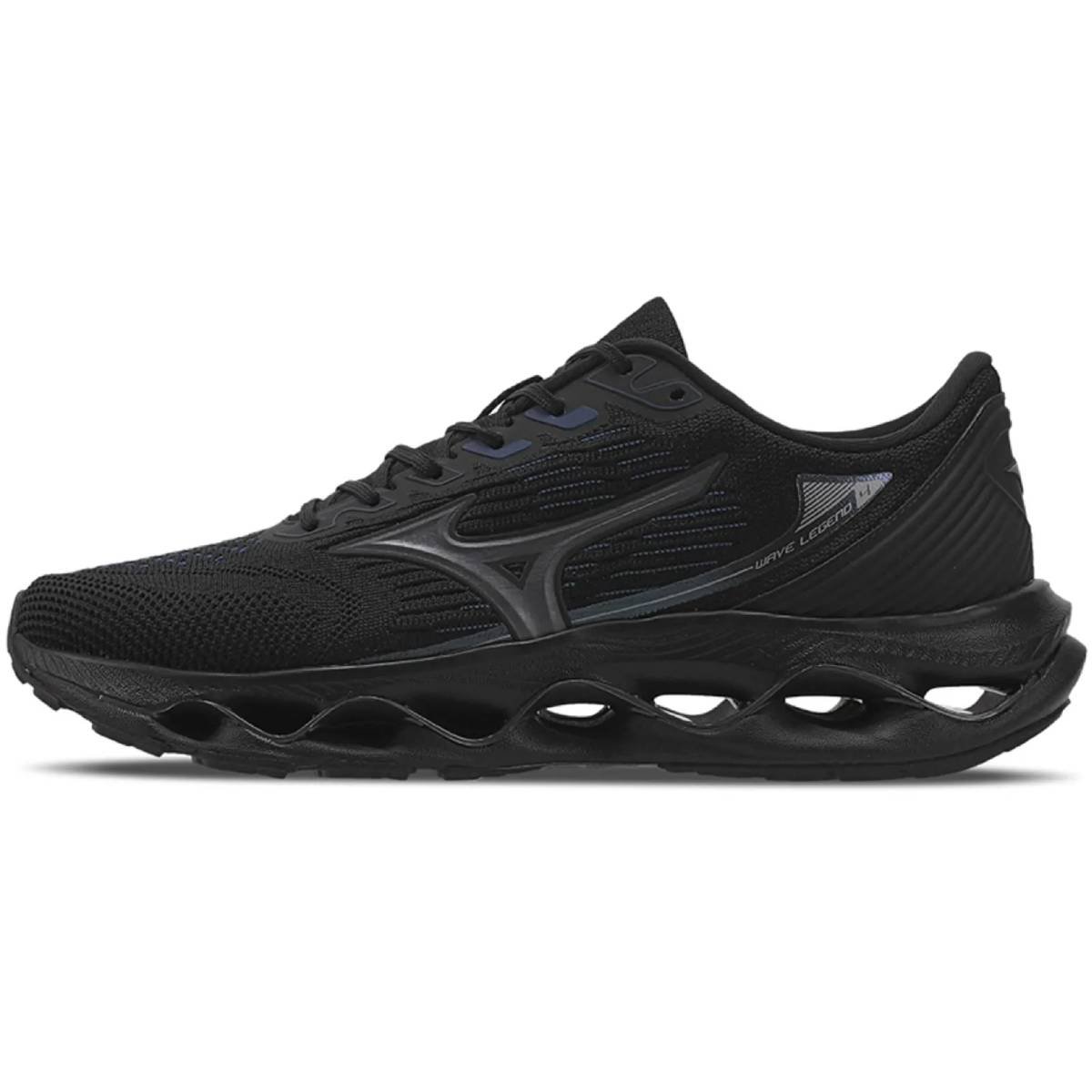 Tênis Mizuno Wave Legend 4 - Masculino - Preto-Preto Preto 2
