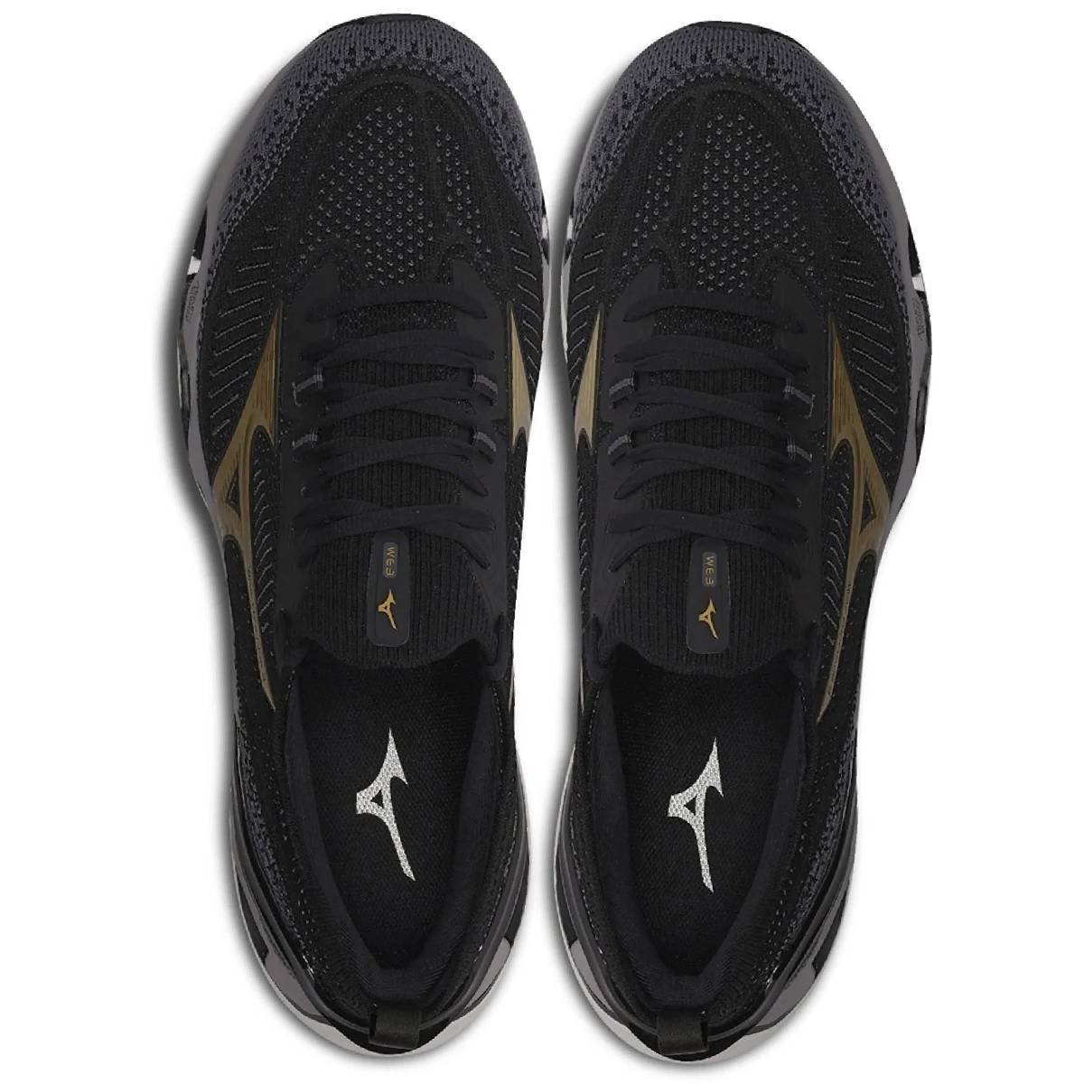 Tênis Mizuno Wave Endeavor 3 - Masculino - Preto-Dourado Preto/Dourado 3
