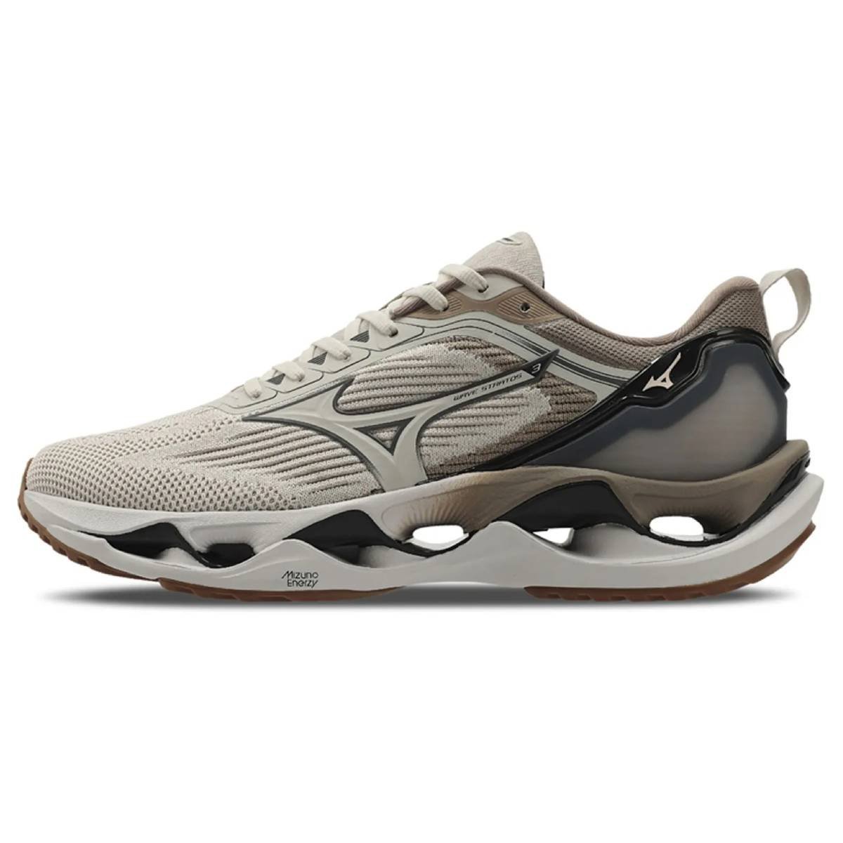 Tênis Mizuno Wave Stratos 3 - Masculino - Bege Bege 2