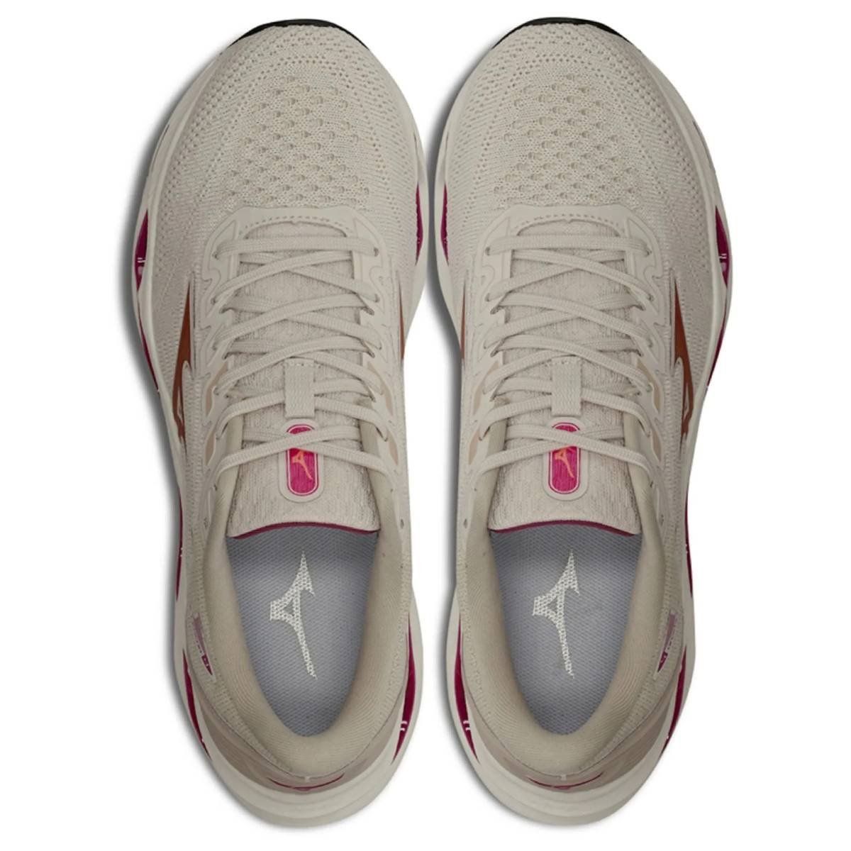 Tênis Mizuno Wave Legend 4 - Feminino - Bege Bege/Rosa 3