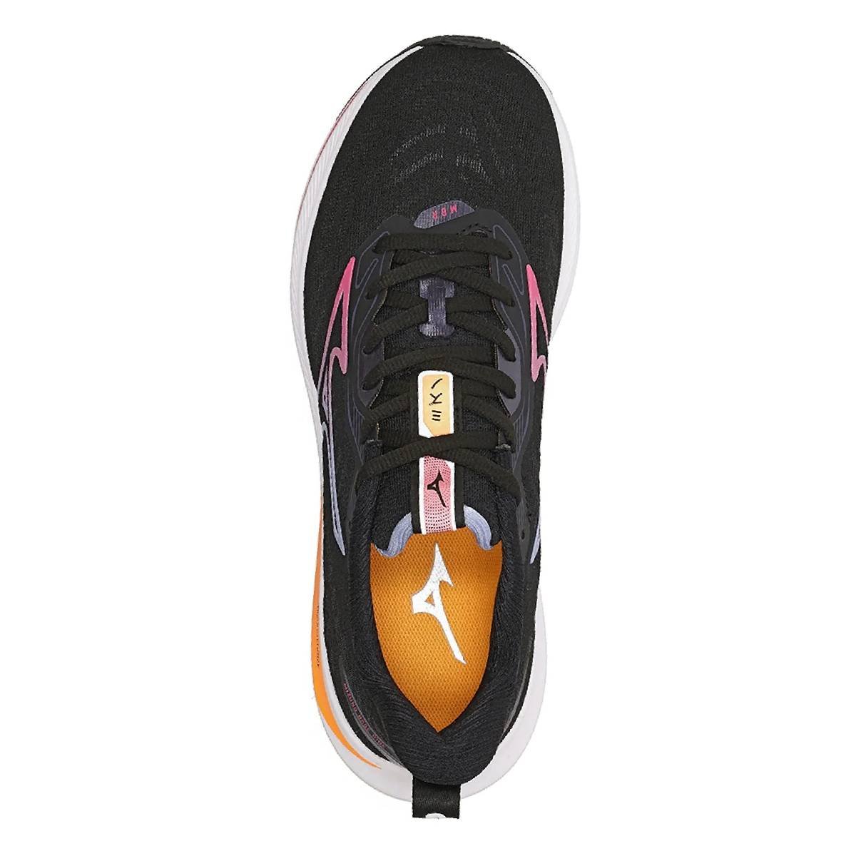 Tênis Mizuno Base Ride - Feminino - Preto-Laranja Preto 3
