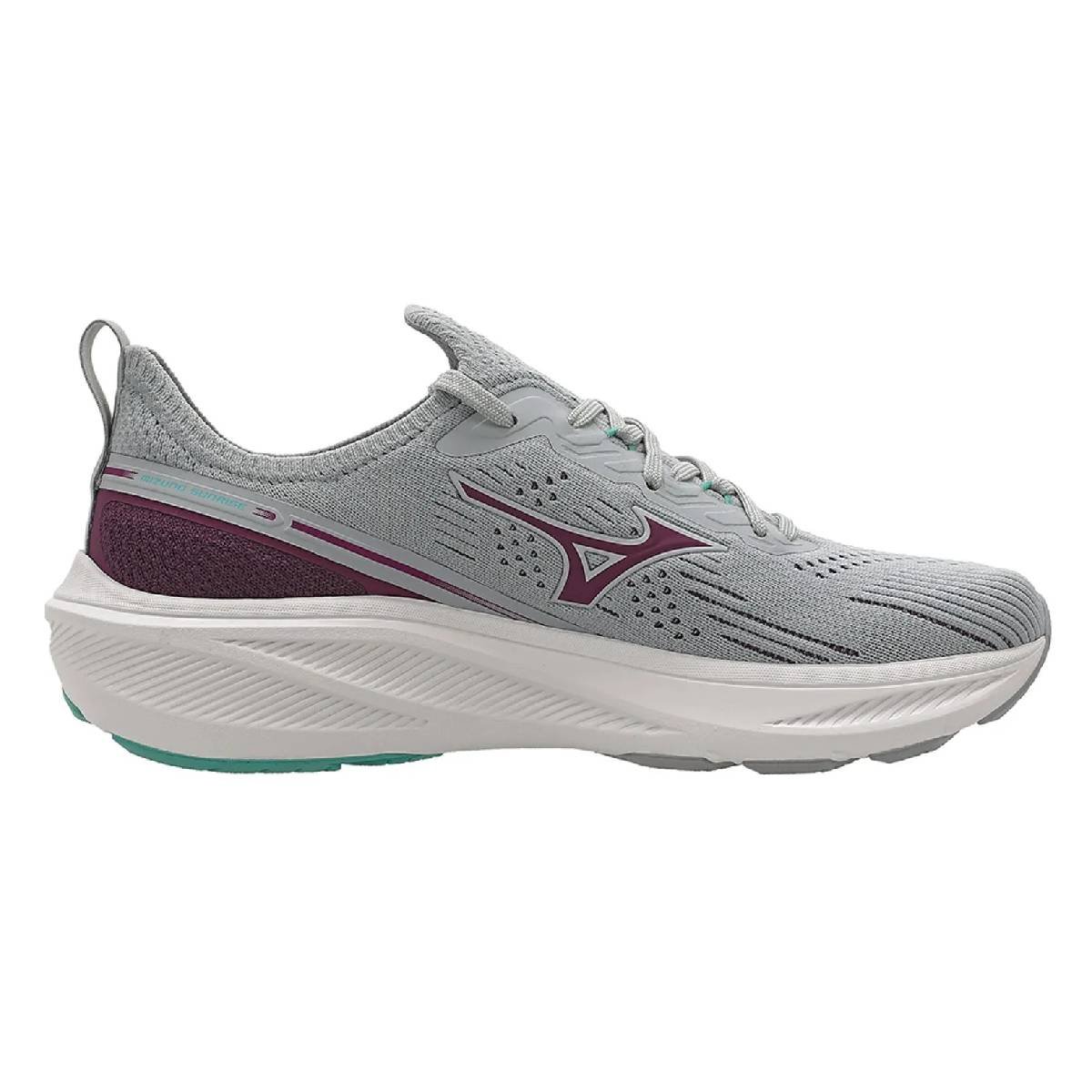 Tênis Mizuno Sunrise Feminino - Cinza-Bordô Cinza 2