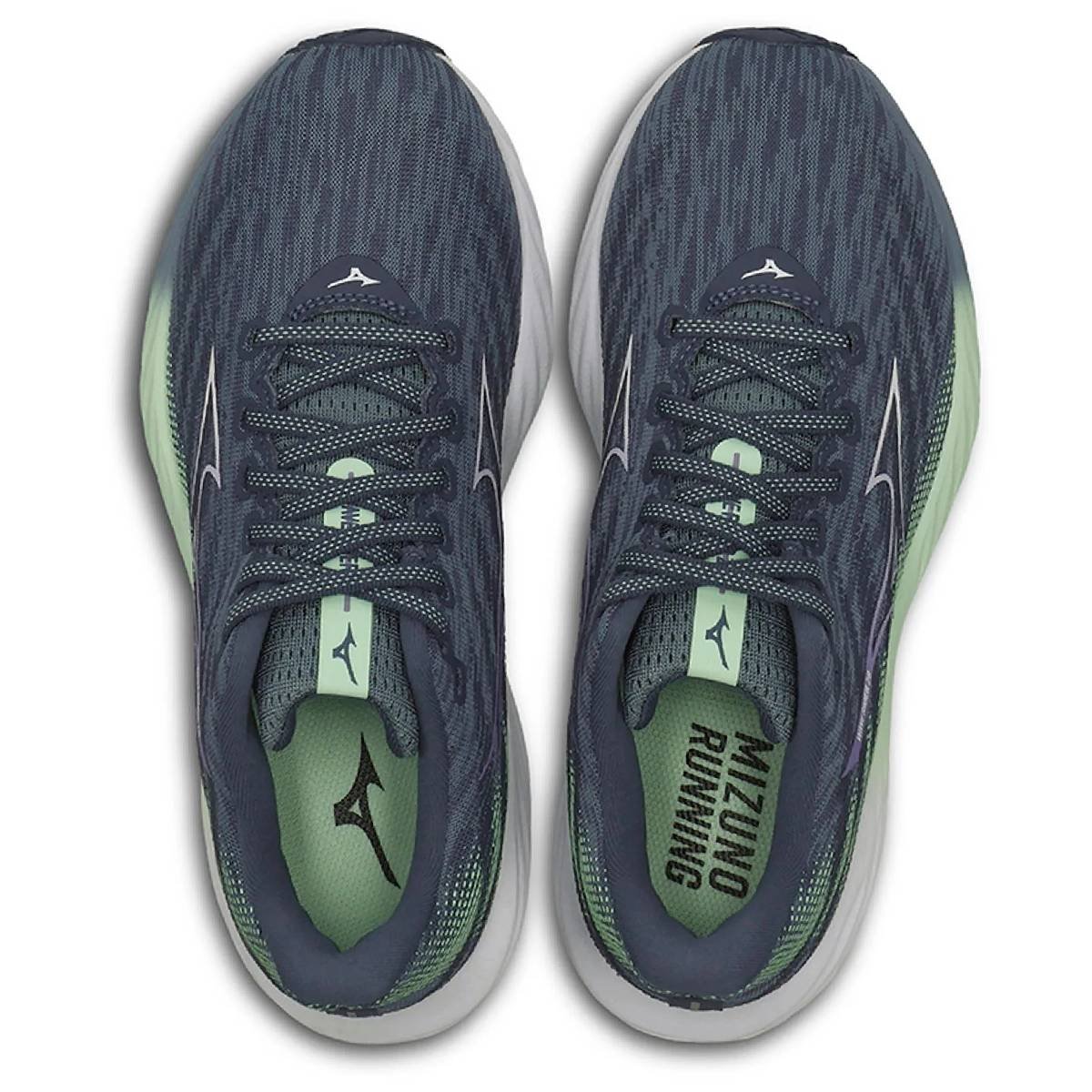 Tênis Mizuno Wave Rider 28 - Feminino - Cinza-Verde Cinza/Verde 3