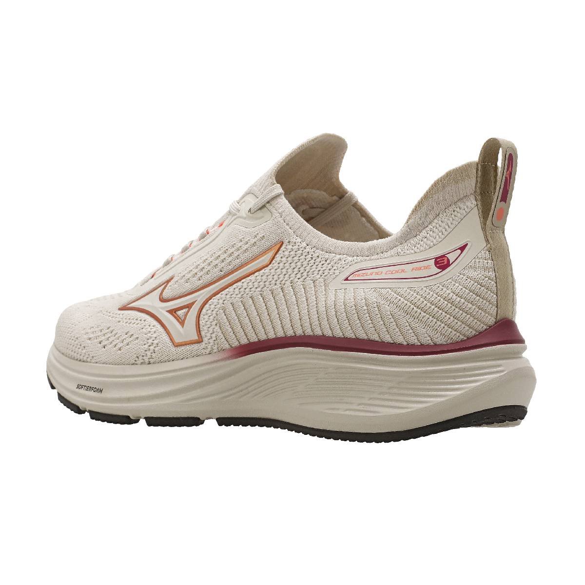 Tênis Mizuno Cool Ride 3 - Feminino - Bege Bege 7