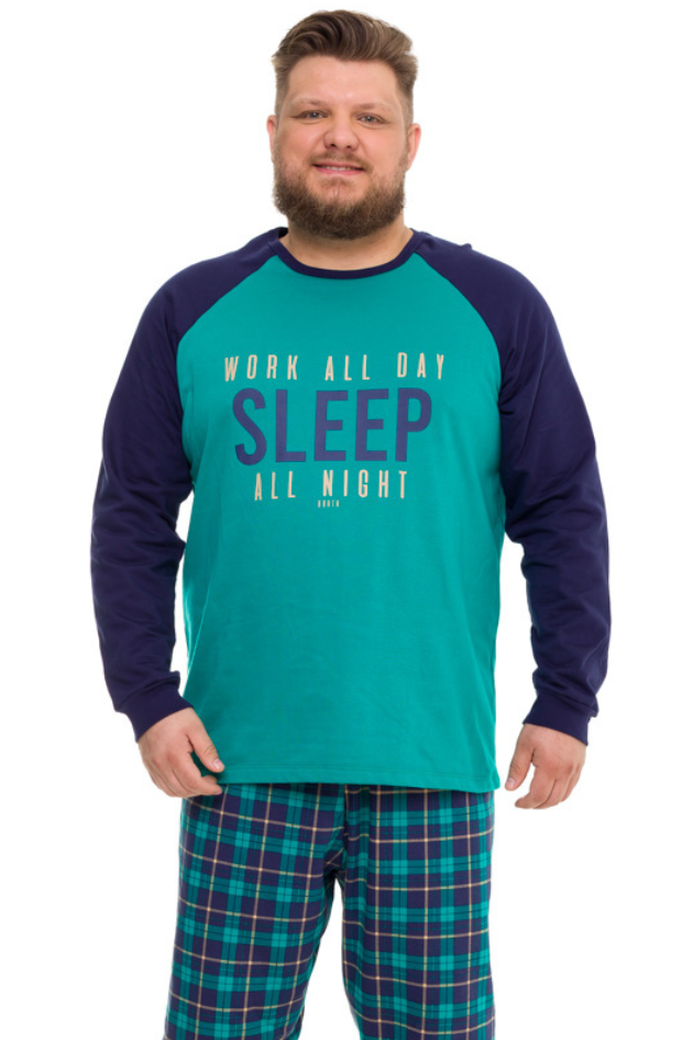 Pijama Adulto Masculino Borth Work All Day Sleep All Night Plus Size