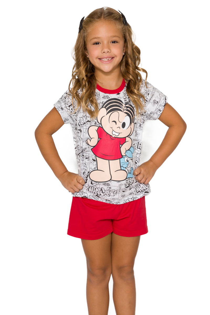 Pijama Infantil Menina Turma Da Mônica 8 0751