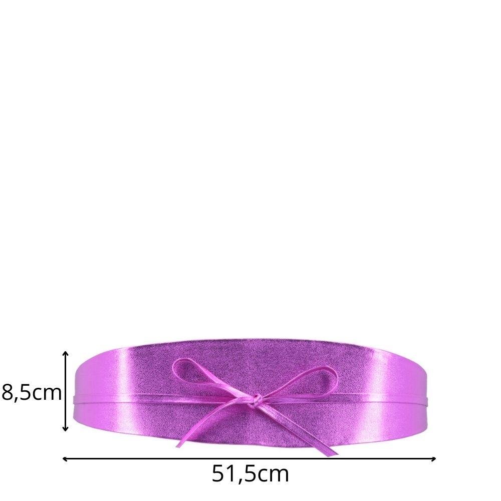 Cinto Faixa Talyra de Couro Metalizado Bauarte Roxo 4