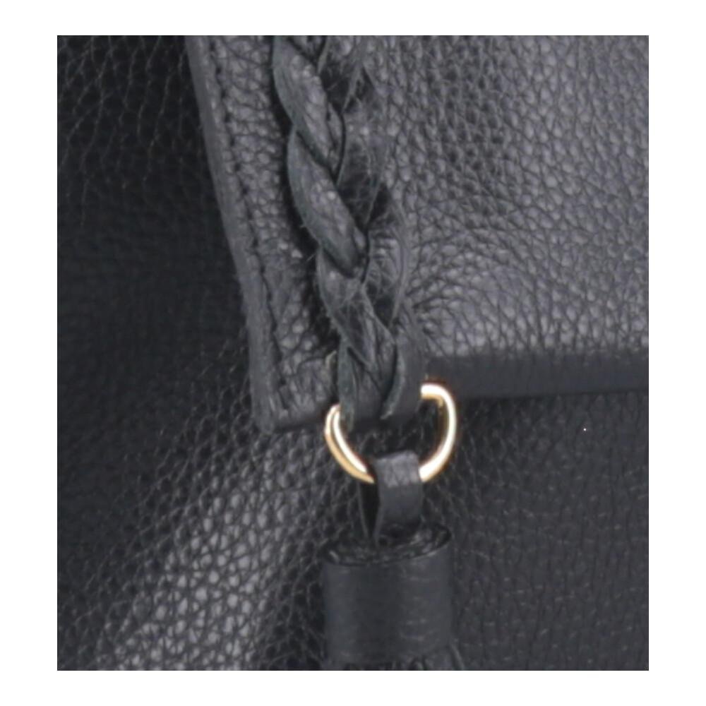 Bolsa de Couro Yasmin com Alça 2 em 1 Bauarte Preto 3