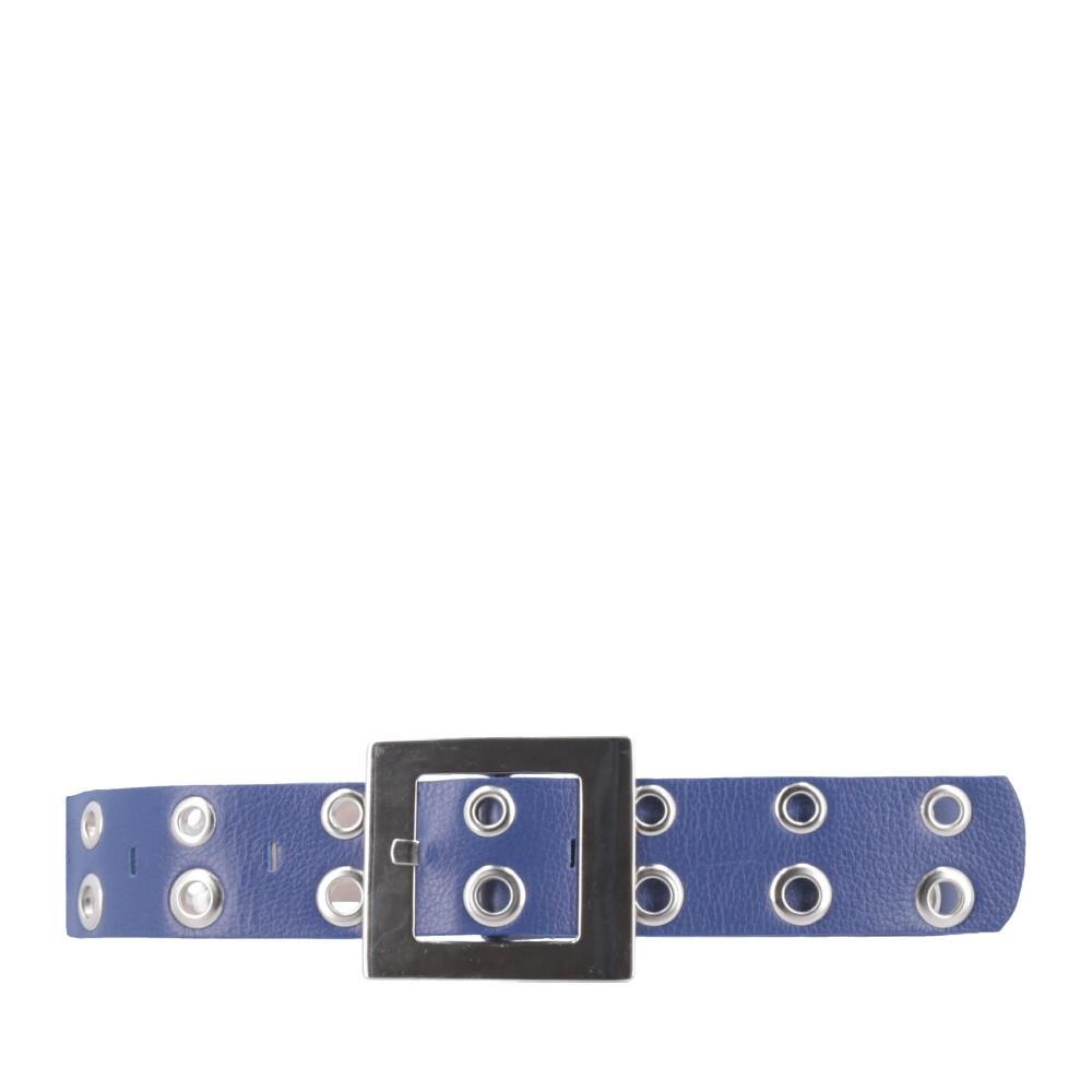 Cinto de Couro Arabela com Ilhós Bauarte Azul 3