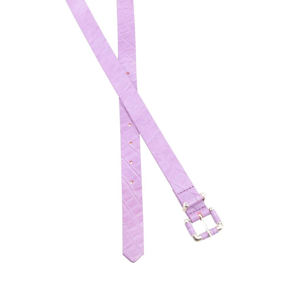 Cinto de Couro Croco Clara Bauarte Lilás 2