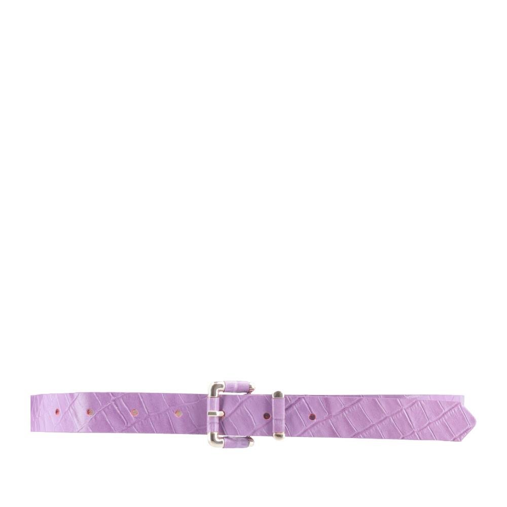 Cinto de Couro Croco Clara Bauarte Lilás 3