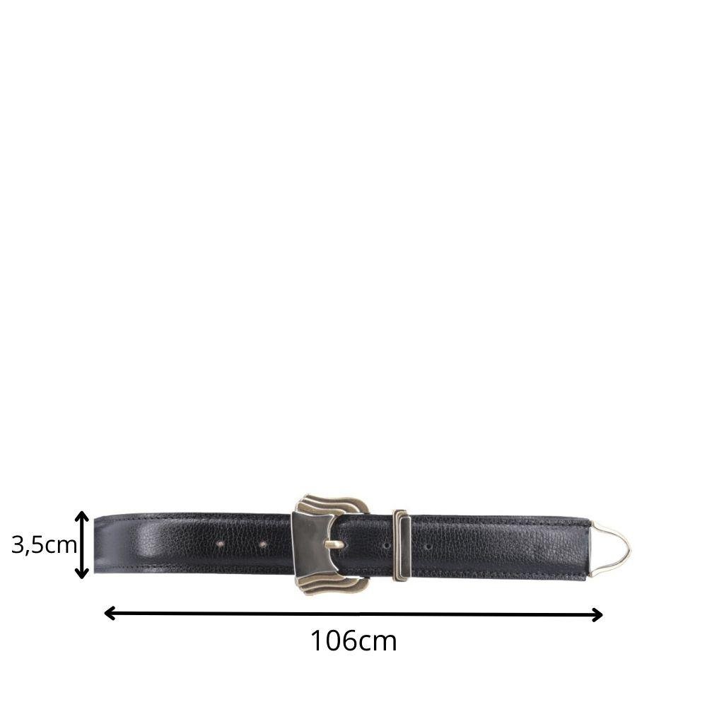 Cinto de Couro Lori Bauarte Preto 4