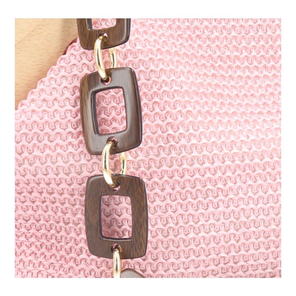 Bolsa Clutch de Ráfia Grace Bauarte Rosa 3