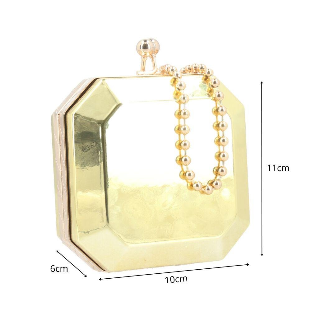 Bolsa Clutch Bia Bauarte Dourado 4