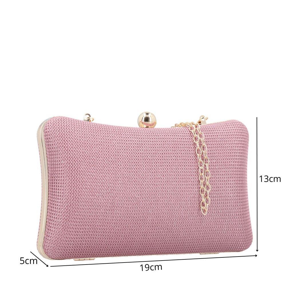 Bolsa Clutch Édina Bauarte Rosa 4