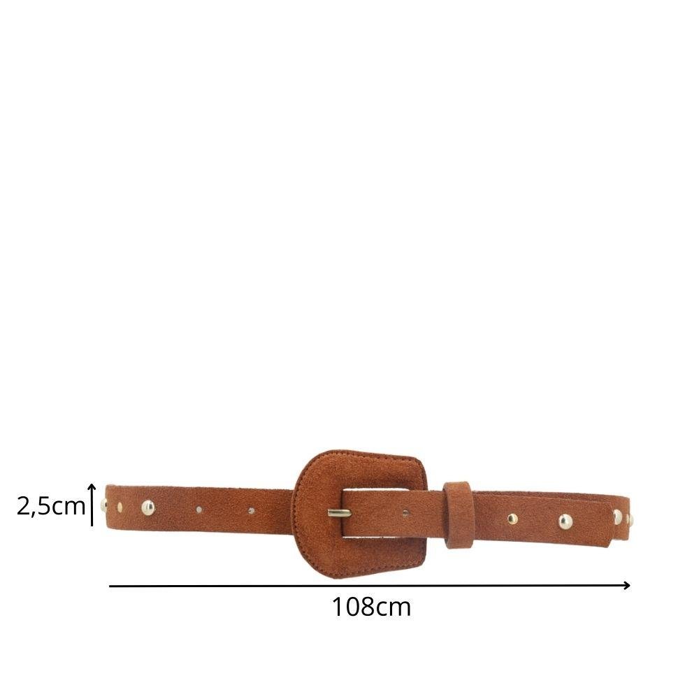 Cinto de Camurça Eliana Bauarte Caramelo 4