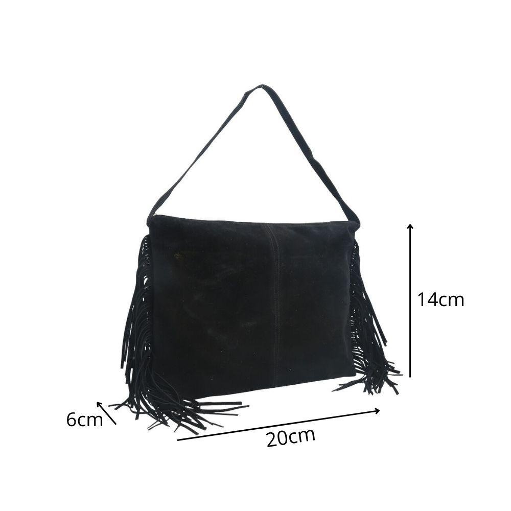 Bolsa Camurça Ella Bauarte Preto 4