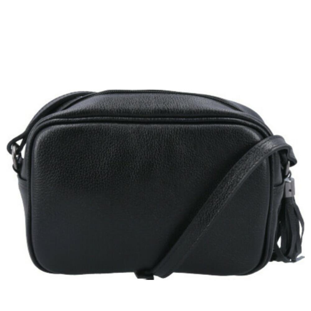 Bolsa de Couro Tiracolo 00243939722 Preto 2