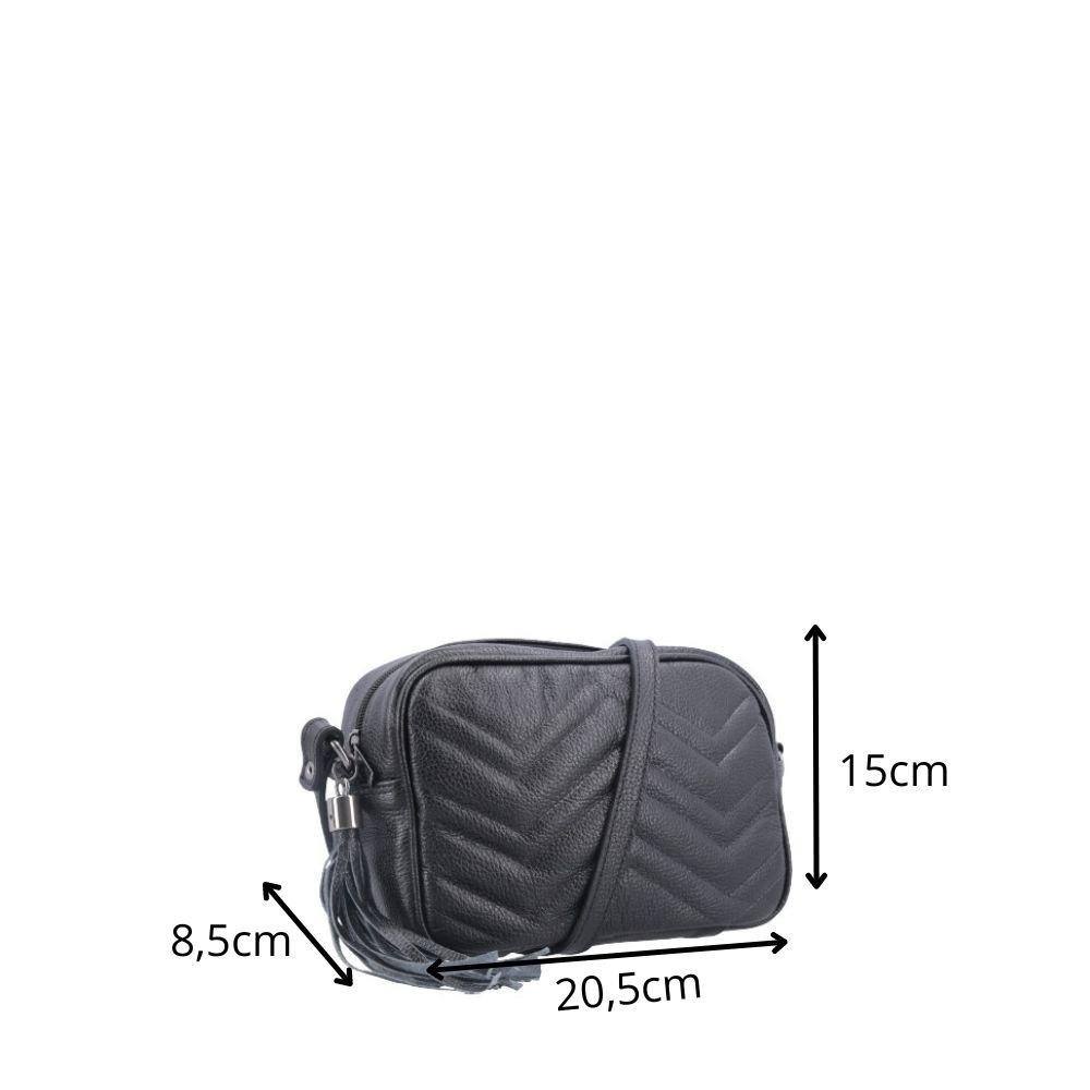Bolsa de Couro Tiracolo 00243939722 Preto 4
