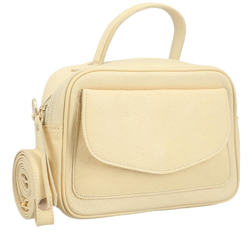 Bolsa Baú de mão Feminina em Couro com Zíper Bauarte