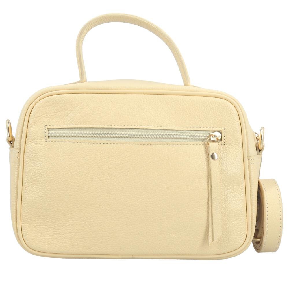 Bolsa Baú de mão Feminina em Couro com Zíper Bauarte Amarelo 2