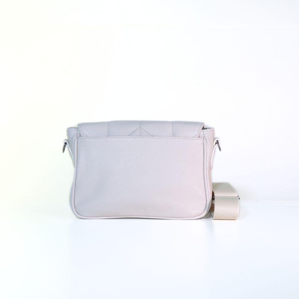 Bolsa Crossbody Feminina de Couro Marfim 2