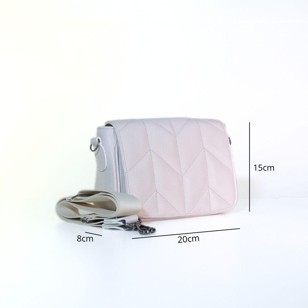 Bolsa Crossbody Feminina de Couro Marfim 4