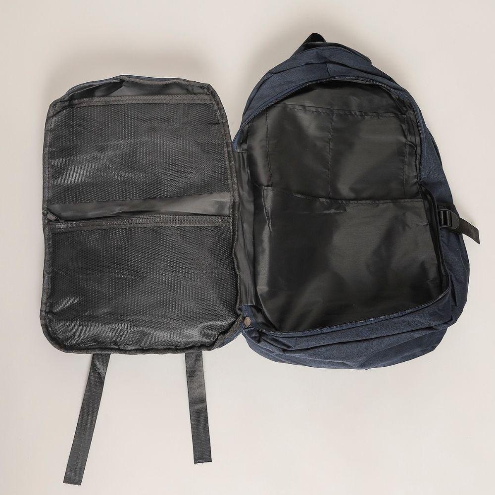 Mochila Escolar Universitária Porta Notebook Bauarte Azul 4