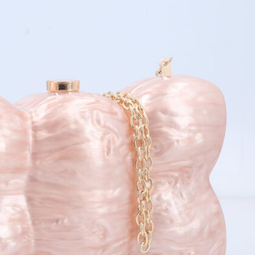 Bolsa Festa Madre Pérola com Alça Removível Rosa 3