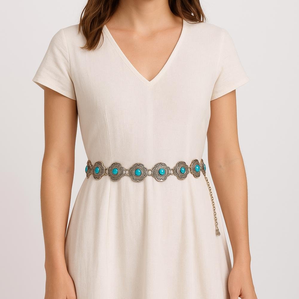 Cinto de Corrente Boho Ouro Velho 4