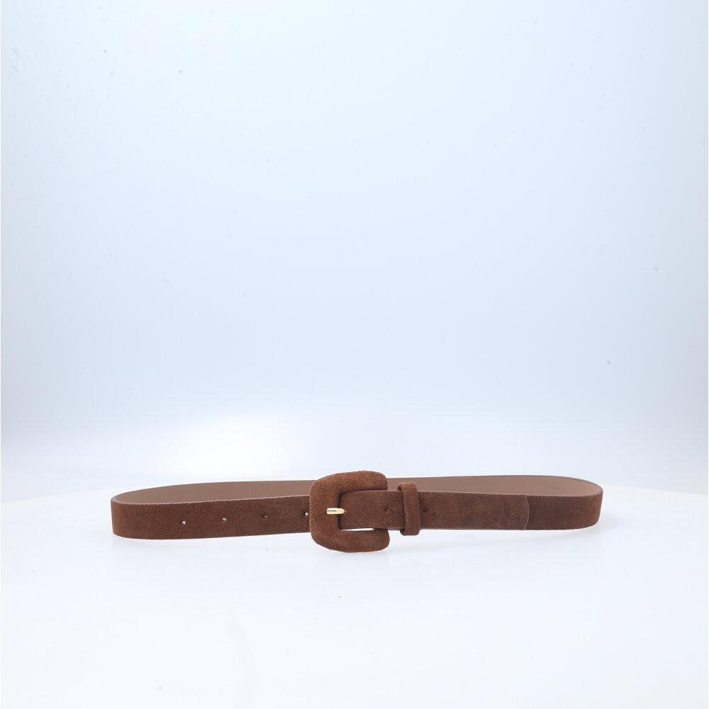 Cinto Feminino em Couro com Camurça Marrom 2
