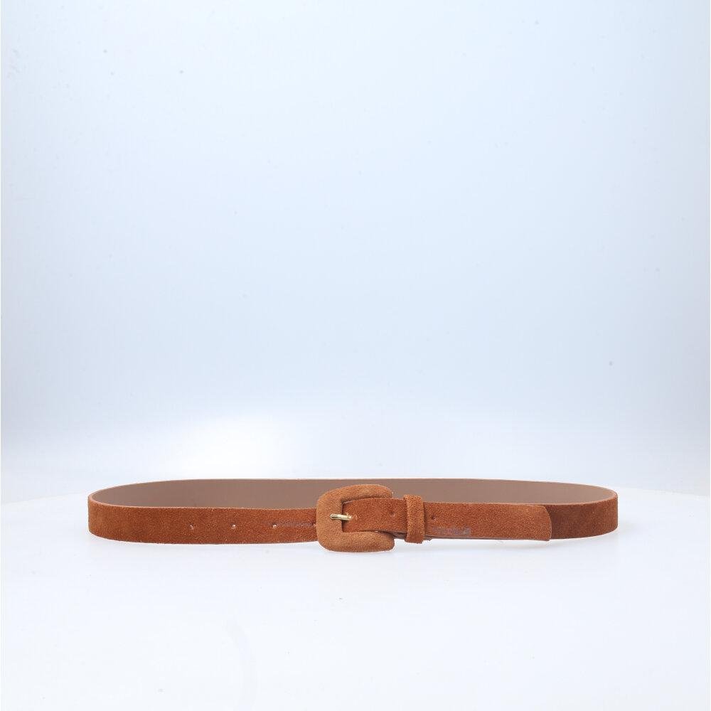 Cinto Feminino em Couro com Camurça Caramelo 2