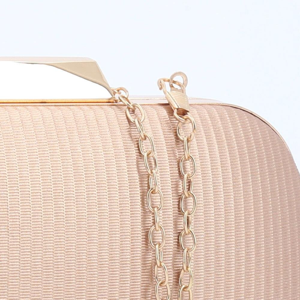 Bolsa Clutch Festa Feminina com Alça Removível Dourado 3