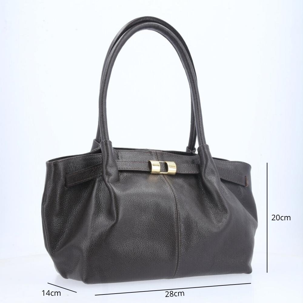 Bolsa Tote Feminina em Couro Marrom 4